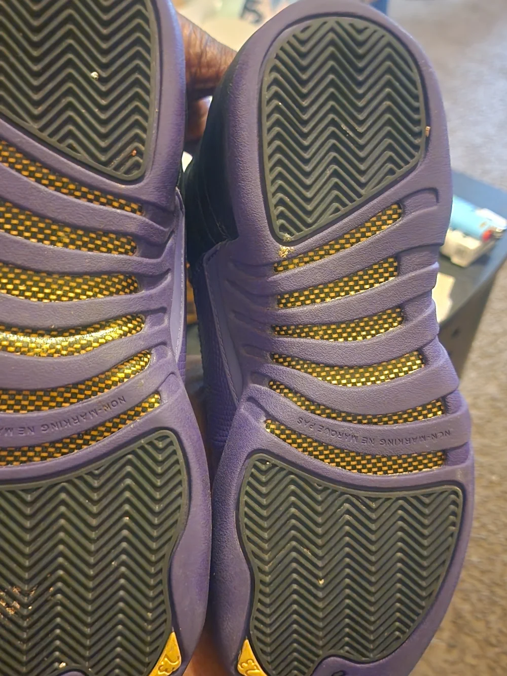 Jordan Black and Purple Retro Men's Basketball Sneakers